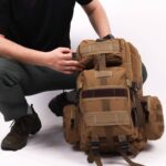 42 Litre Tactical Trekking Dağcı Sırt Çantası - Bej - Görsel 2