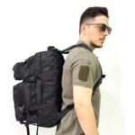 50 Litre Peç Alanlı Tactical Spor Çantası - Siyah - Görsel 3