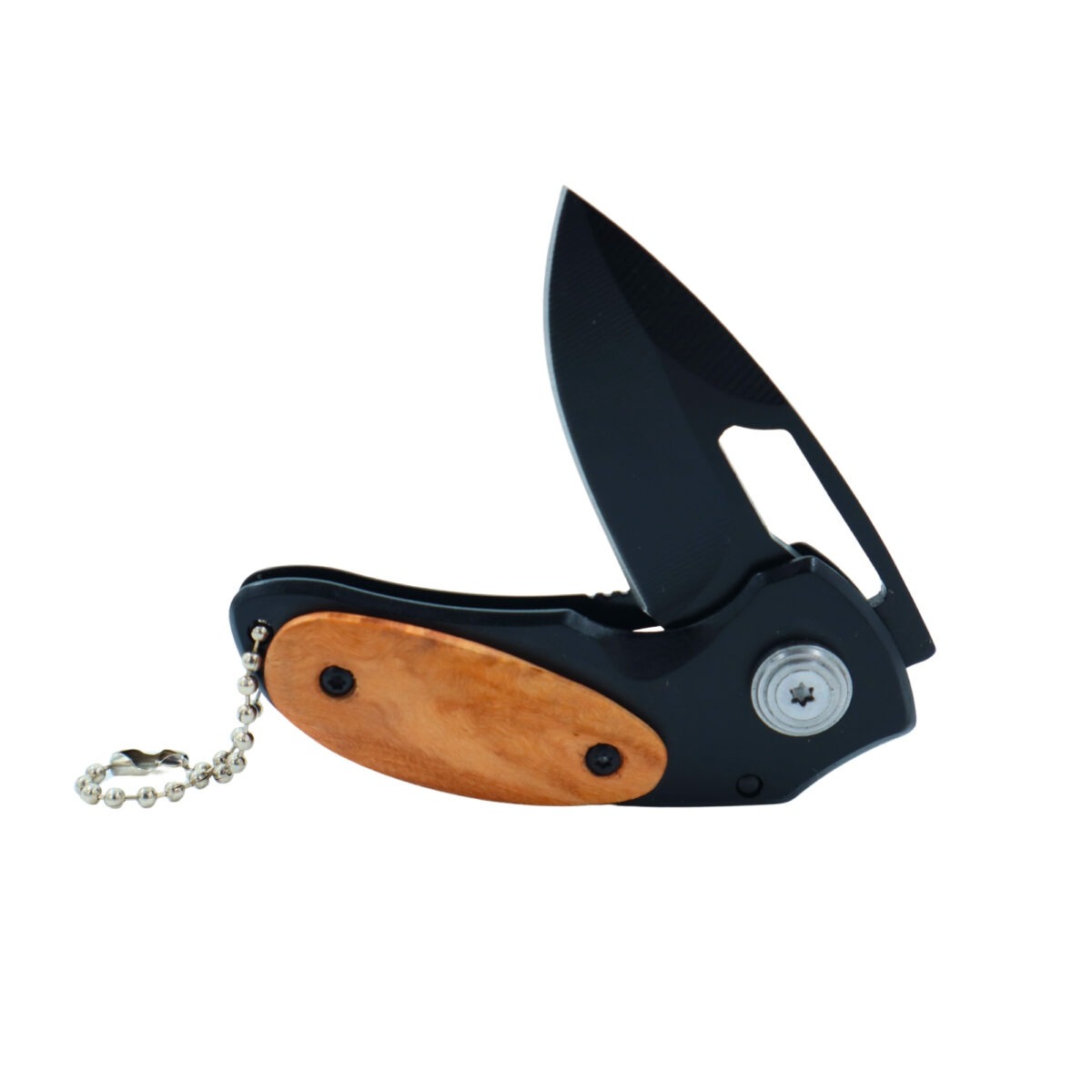 Ahşap Mini Çakı 12 CM-toptan-caki-bicak Ahşap Mini Çakı 12 CM - Siyah Bıçak - Görsel 1