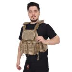 Fonksiyonel Kolay Çıkarılabilen Hücum Yeleği Airsoft Vest - Jandarma Çöl Kamuflaj - Görsel 2