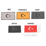 Haritalı Türk Bayrağı Patch - 3D Silikon Cırtlı Peç Arma - Görsel 2