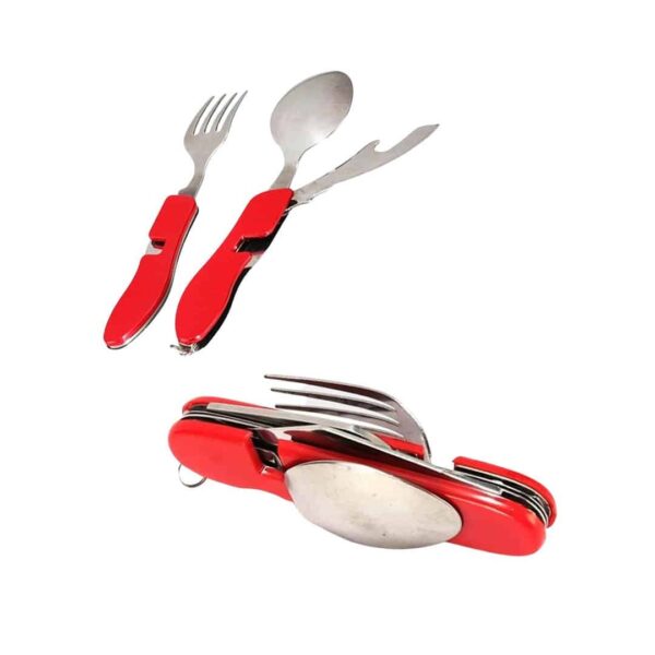 Kumanya Bıçağı Çatal-Bıçak-Kaşık Set – Büyük Katlanabilir Set