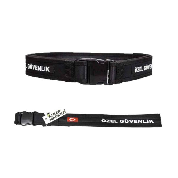 Özel Güvenlik Palaskası Yazılı Kemer - Siyah