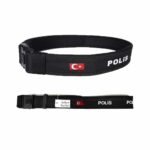 Polis Palaskası Yazılı Kemer - Siyah