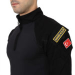 Tactical Combat Tişört Gömlek - Siyah - Görsel 2