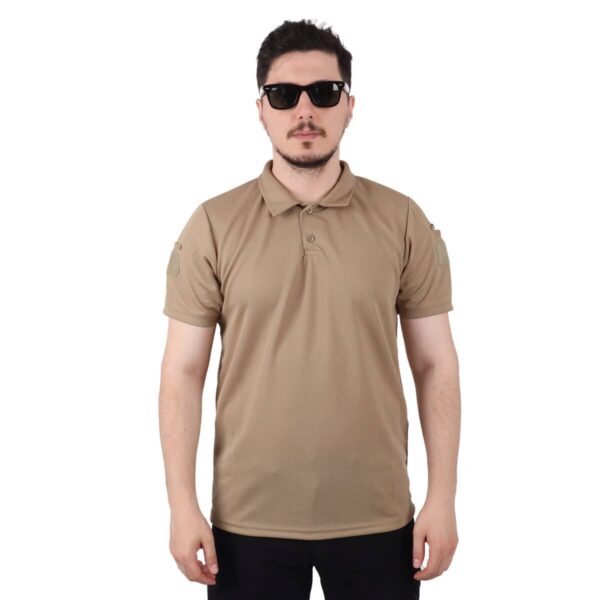 Tactical Polo Yaka T-Shirt - Bej