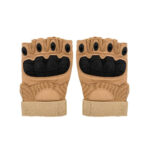 Bedenli Kemikli Kısa Parmaklı Taktik Eldiven - Bej