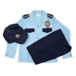 Mavi Çocuk Polis Kıyafeti - 3'lü Pantolon Gömlek Şapka Seti - Görsel 4