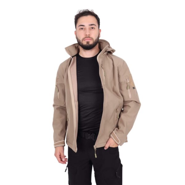 Su Geçirmez Tactical Softshell Mont - Bej