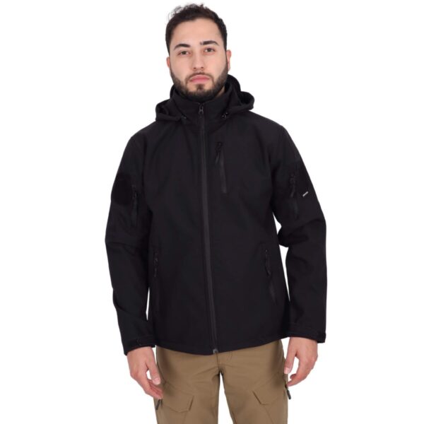 Su Geçirmez Tactical Softshell Mont - Siyah