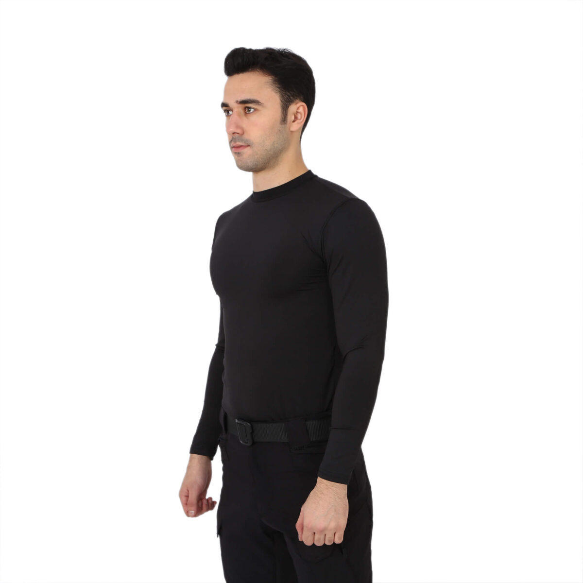 Uzun Kol Micro Spor Tişörtü - Siyah - Görsel 2