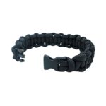 Klipsli Siyah Paracord Bileklik – hayatta kalma bilekligi M22