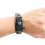 Pusulalı Haki Paracord Bileklik M3 toptan