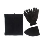 polar Siyah Bere Boyunluk Eldiven Set toptan2