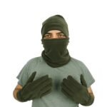 polar haki yeşil Bere Boyunluk Eldiven Set toptan