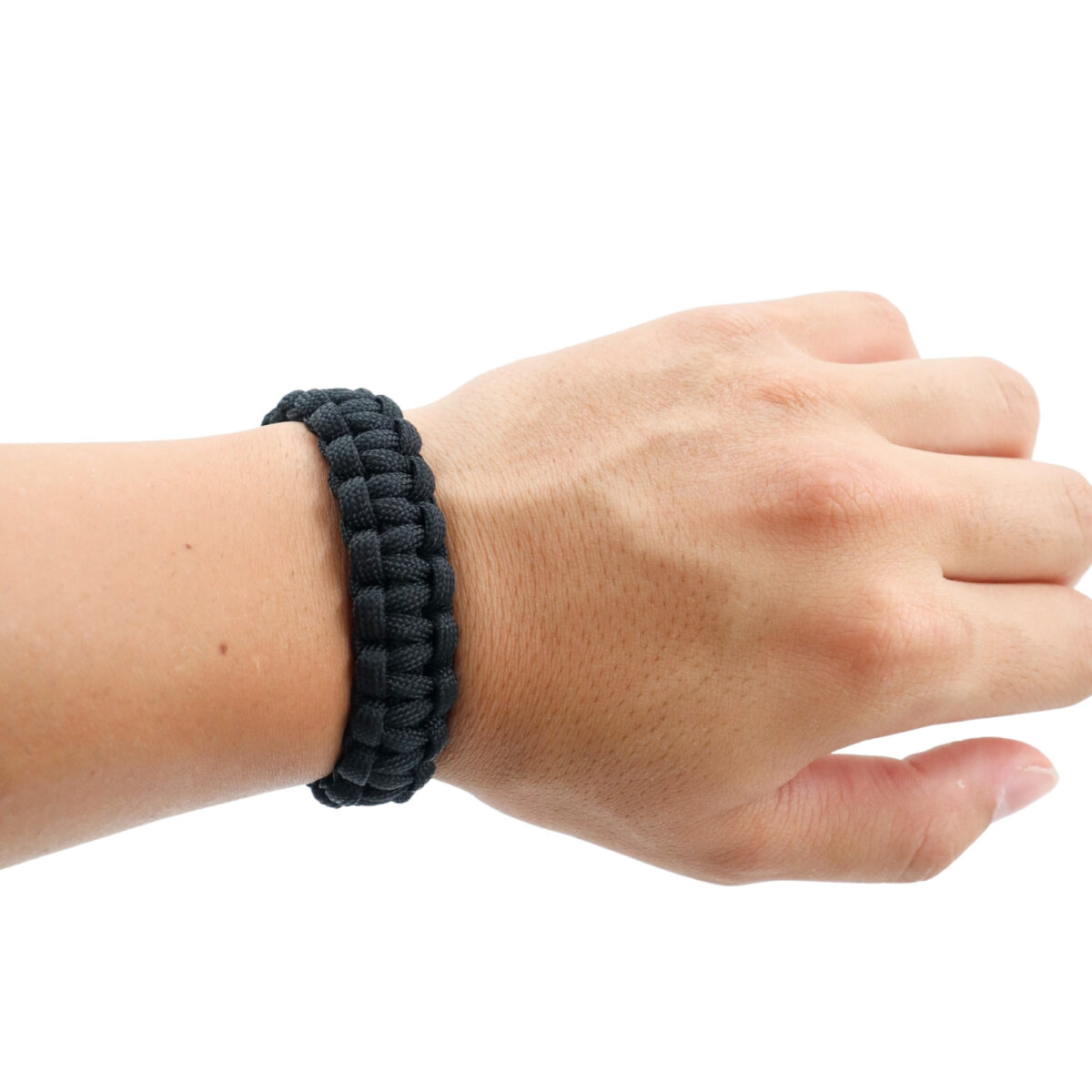 siyah Ayarlanabilir Haki Paracord Bileklik Düz M1