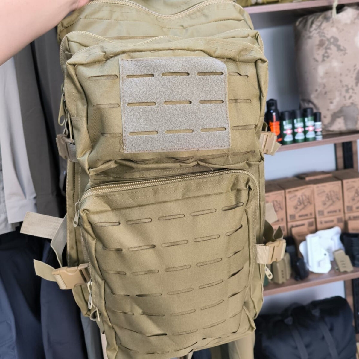 45 Litre Lazer Kesim Outdoor Sırt Çantası – Bej