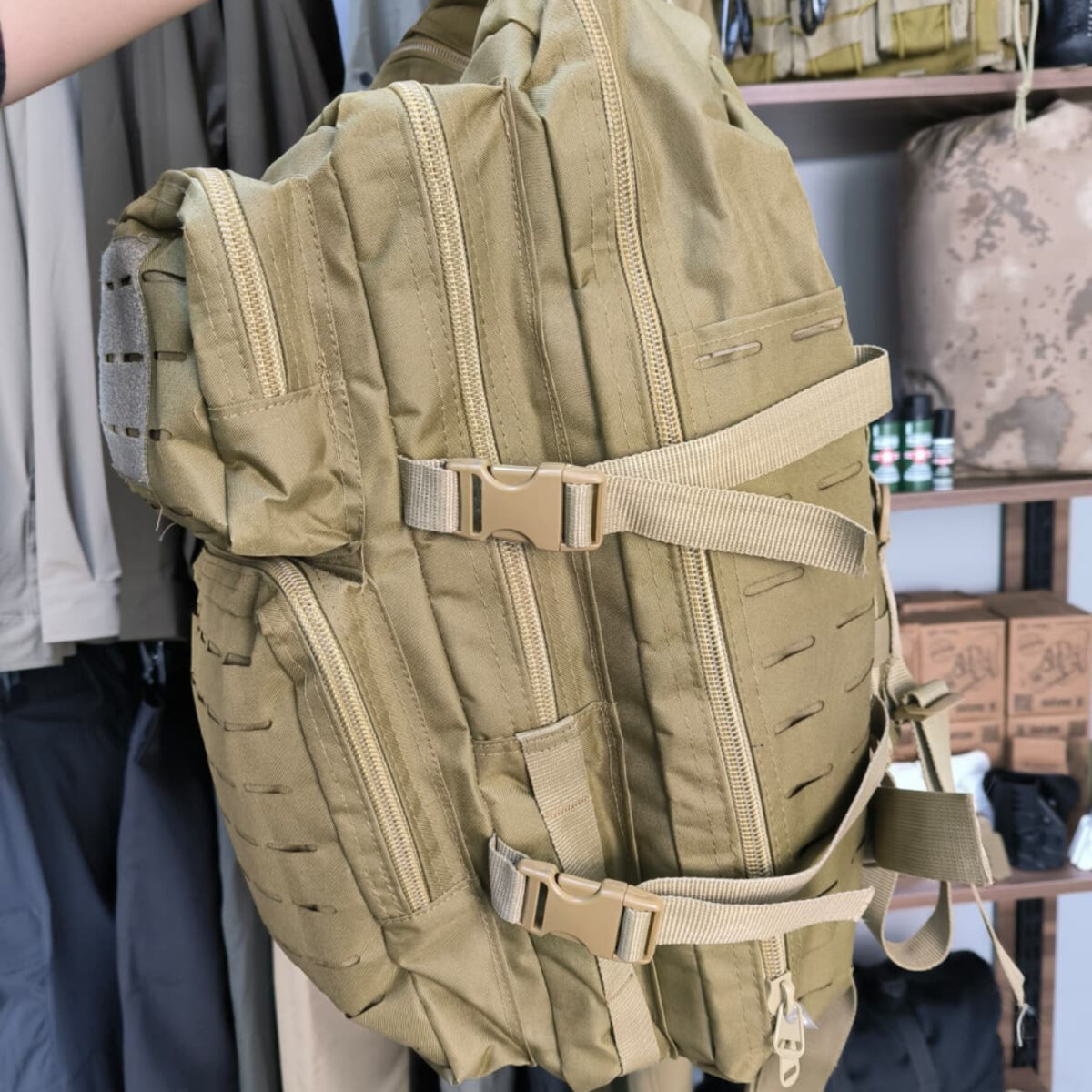 45 Litre Lazer Kesim Outdoor Sırt Çantası – Bej 2