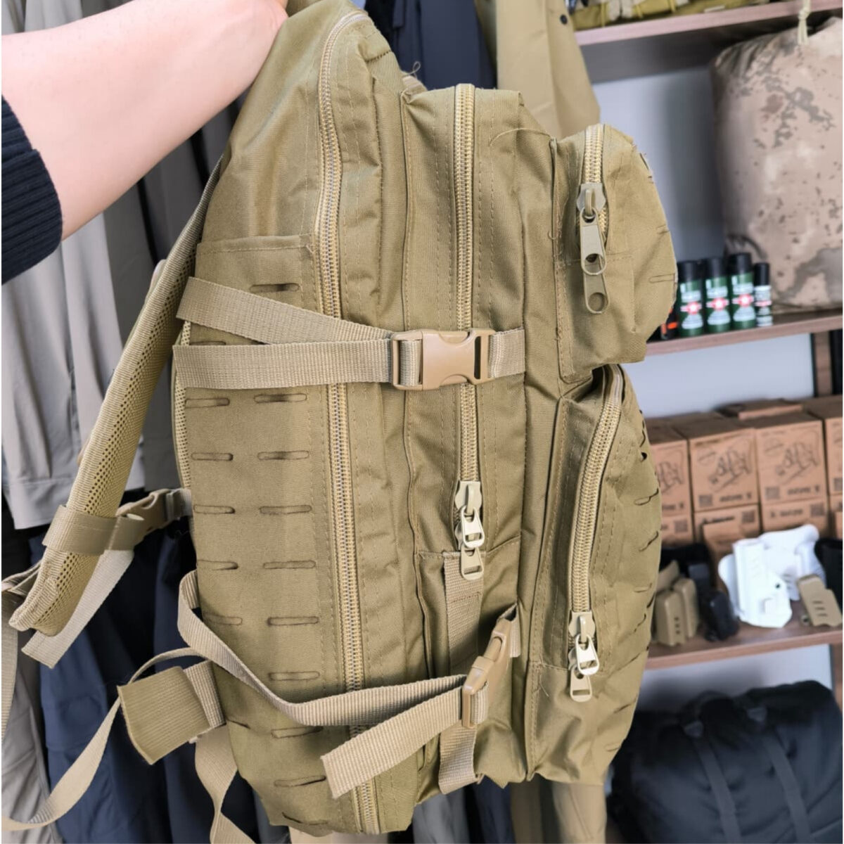 45 Litre Lazer Kesim Outdoor Sırt Çantası – Bej 3