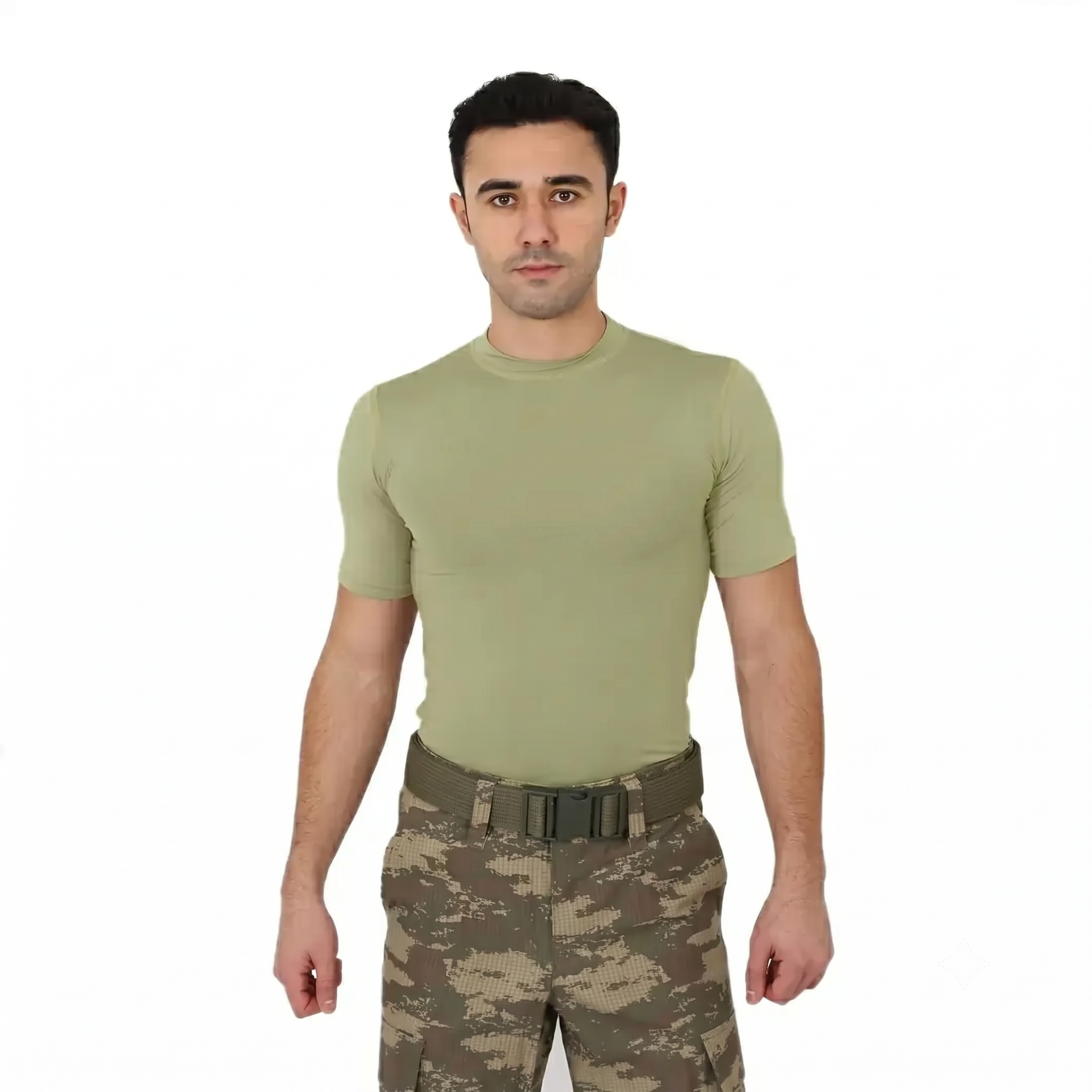 KISA-MİCRO-NANO-1 Kısa Kol Micro Spor Tişörtü - Nano Yeşili - Görsel 1