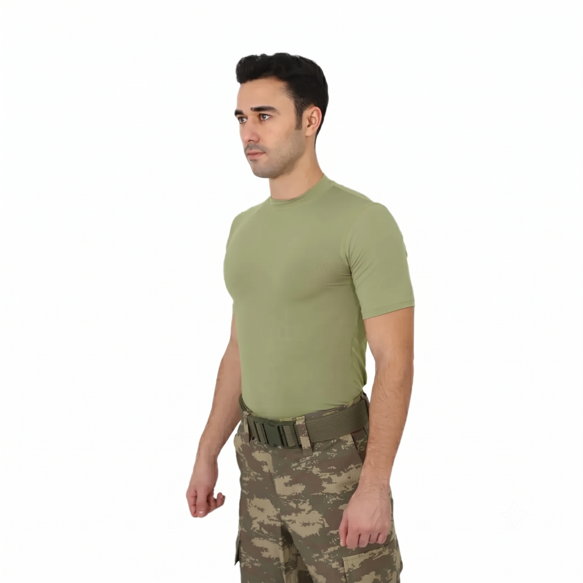 Kısa Kol Micro Spor Tişörtü - Nano Yeşili - Görsel 2